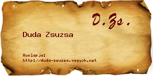 Duda Zsuzsa névjegykártya